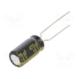 50 pcs : EEUFM1C471LB - Capacitor: electrolytic, THT, 470uF, 16VDC, Ø8x15mm, Pitch: 5mm