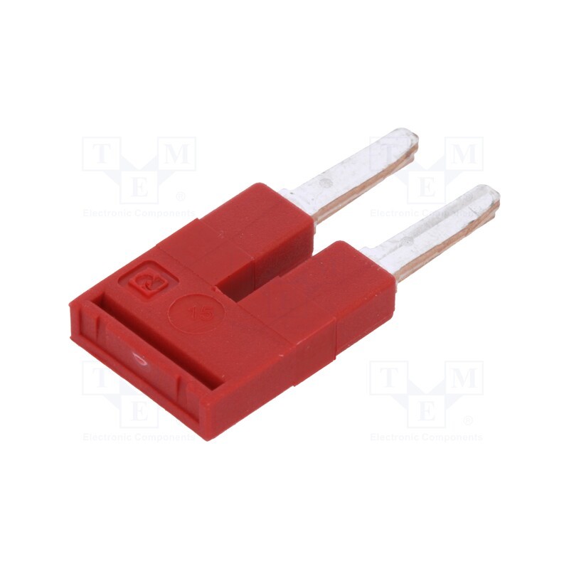 10 pcs : FBS 2-6 3030336 - Comb bridge, ways: 2, red, Width: 6mm, UL94V-0