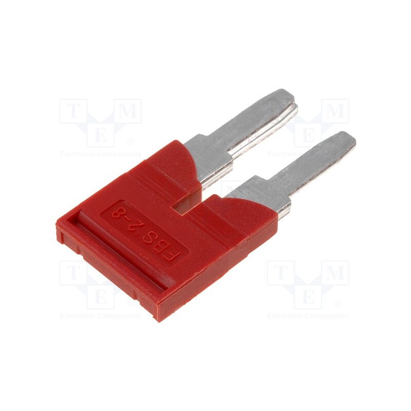 10 pcs : FBS 2-8 3030284 - Comb bridge, ways: 2, red, Width: 8mm, UL94V-0