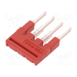 10 pcs : FBS 4-3,5 – 3213030 - Comb bridge, ways: 4, red, Width: 3.5mm, UL94V-0