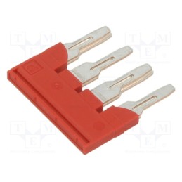 10 pcs : FBS 4-8 3030307 - Comb bridge, ways: 4, red, Width: 8mm, UL94V-0