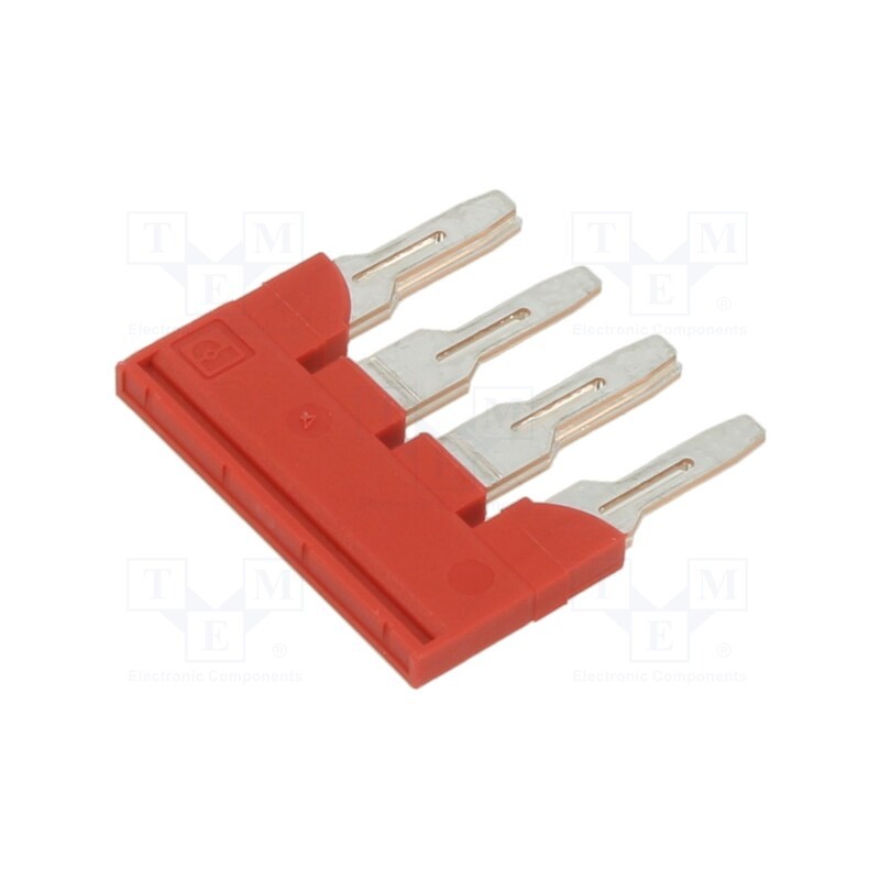 10 pcs : FBS 4-8 3030307 - Comb bridge, ways: 4, red, Width: 8mm, UL94V-0