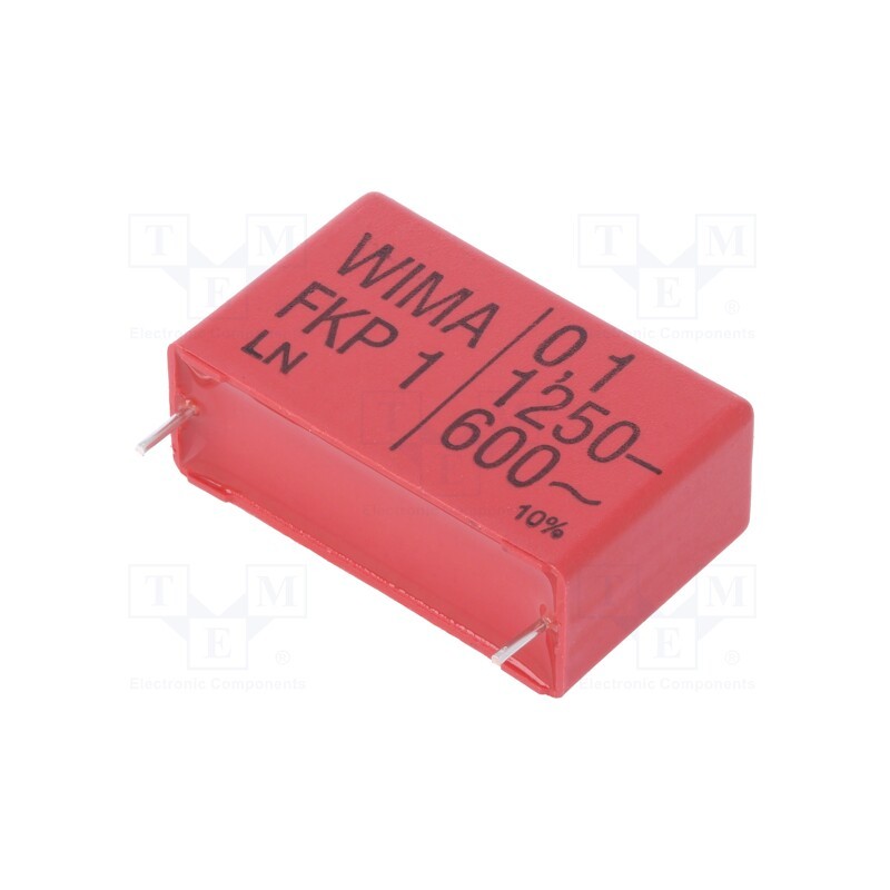 10 pcs : FKP1R031007D00KSSD - Capacitor: polypropylene, 100nF, 15x26x41.5mm, THT, ±10%, 37.5mm
