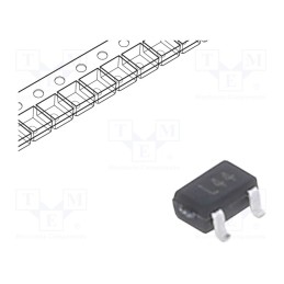 50 pcs : BAT54SW RFG - Diode: Schottky rectifying, SMD, 30V, 0.2A, SOT323