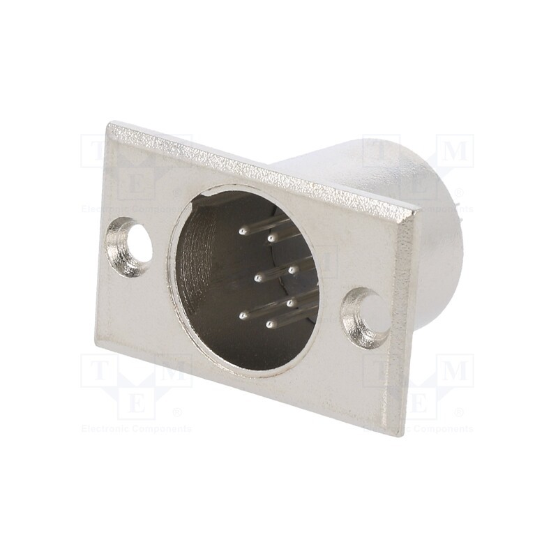 10 pcs : FC6185 - Socket, XLR, male, PIN: 7, for panel mounting,screw, soldering