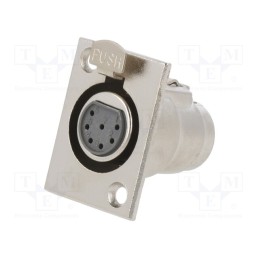 10 pcs : FC6187 - Socket, XLR, female, PIN: 7, with push button, soldering, silver