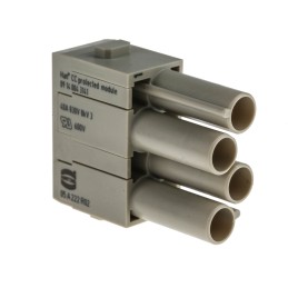 1 pcs - HARTING Heavy Duty Power Connector Module, 40A, Female, Han-Modular Series, 4 Contacts