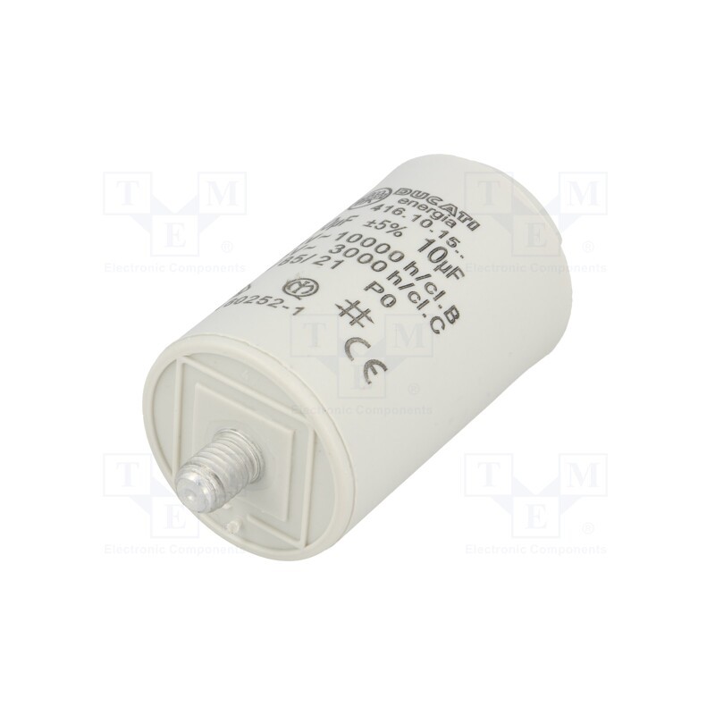 10 pcs : 416101527 - Capacitor: motors, run, 10uF, 425VAC, Ø36x58mm, -25÷85°C, ±5%