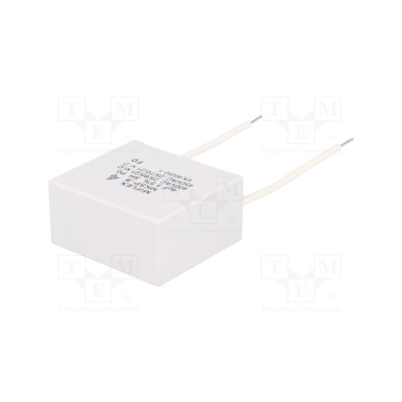 10 pcs : I250V540J-C - Capacitor: motors, run, 4uF, 400VAC, 42.1x38x21mm, Pitch: 38mm, ±5%