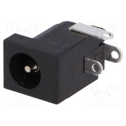 10 pcs : FC681465 (DC-10L) - Socket, DC supply, male, 5.5/2.1÷2.5mm, soldering, black, 5A, 12VDC