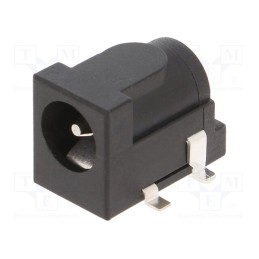 10 pcs : FC681465S DC10LS - Socket, DC supply, male, 5.5/2.1÷2.5mm, SMT, black, 2A, 12VDC