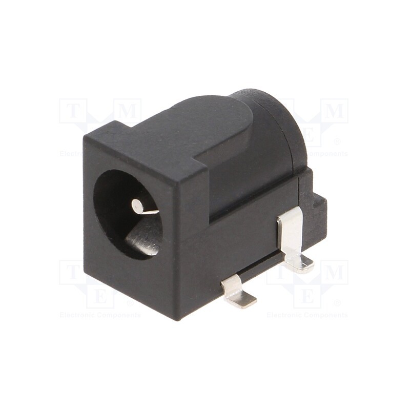 10 pcs : FC681465S DC10LS - Socket, DC supply, male, 5.5/2.1÷2.5mm, SMT, black, 2A, 12VDC