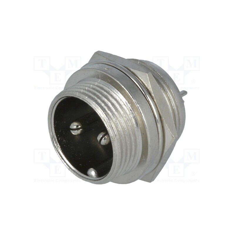 10 pcs : FC684202 - Socket, microphone, male, PIN: 2, for panel mounting