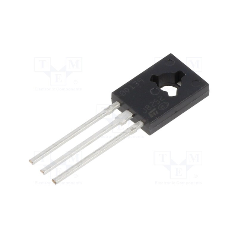 10 pcs : BD139 - Transistor: NPN, bipolar, 80V, 1.5A, 12.5W, SOT32