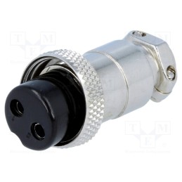 10 pcs : FC684212 - Plug, microphone, female, PIN: 2, for cable, straight, 6mm