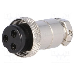 10 pcs : FC684213 - Plug, microphone, female, PIN: 3, for cable, straight, 6mm