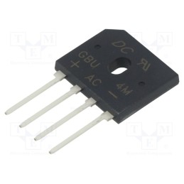 10 pcs : GBU4M - Bridge rectifier: single-phase, Urmax: 1kV, If: 4A, Ifsm: 140A, flat