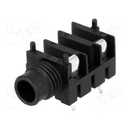 10 pcs : FCR11105 - Socket, Jack 6,3mm, female, mono, ways: 2, angled 90°, THT, S1