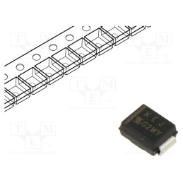 20 pcs : P6SMB6.8A - Diode: TVS, 600W, 6.8V, 60A, unidirectional, ±5%, SMB,