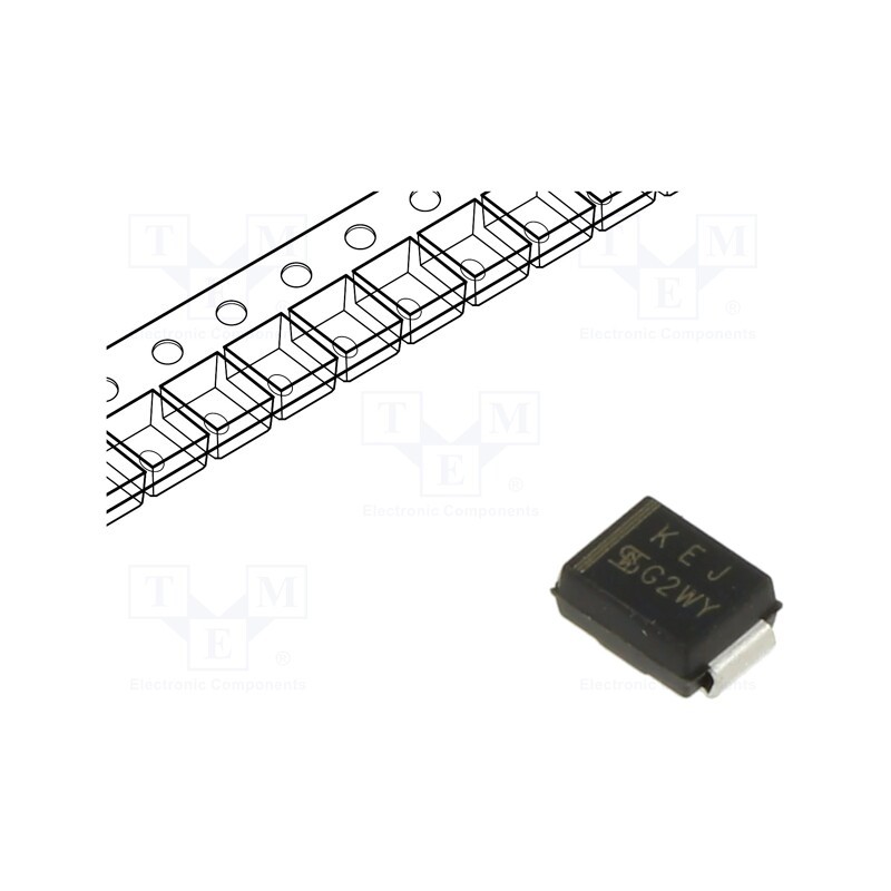 20 pcs : P6SMB6.8A - Diode: TVS, 600W, 6.8V, 60A, unidirectional, ±5%, SMB,