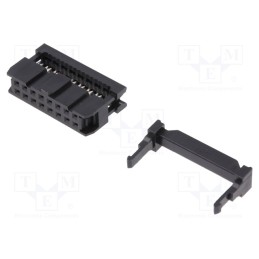 10 pcs : FCS-D2C1-16-SG-FSR - Plug, IDC, female, PIN: 16, IDC, for ribbon cable, 1.27mm