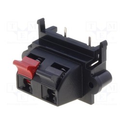 10 pcs : FE6935 - Terminal, loudspeaker, PCB snap-in, for panel mounting,screw