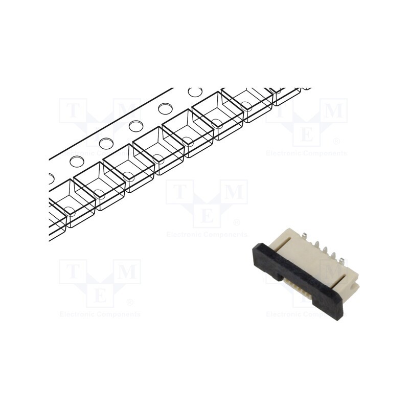 20 pcs : FFC2A32-06-T - Connector: FFC/FPC, vertical, PIN: 6, ZIF, SMT, 30V, 0.5A, tinned