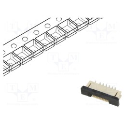 20 pcs : FFC2A32-10-T - Connector: FFC/FPC, vertical, PIN: 10, ZIF, SMT, 30V, 0.5A, tinned