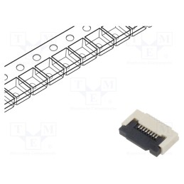 20 pcs : FFC2B35-08-T - Connector: FFC/FPC, horizontal, PIN: 8, ZIF, SMT, 50V, 0.4A, tinned