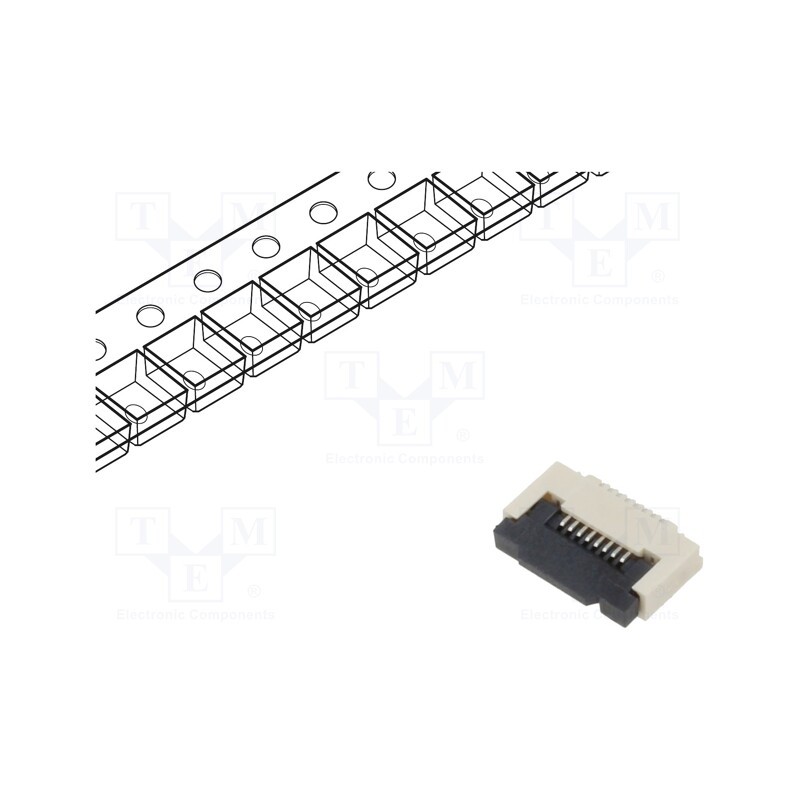 20 pcs : FFC2B35-08-T - Connector: FFC/FPC, horizontal, PIN: 8, ZIF, SMT, 50V, 0.4A, tinned