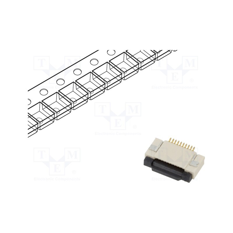 20 pcs : FFC2B35-10-G - Connector: FFC/FPC, horizontal, PIN: 10, ZIF, SMT, 50V, 0.4A, Mat: LCP