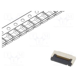20 pcs : FFC2B35-12-G - Connector: FFC/FPC, horizontal, PIN: 12, ZIF, SMT, 50V, 0.4A, Mat: LCP
