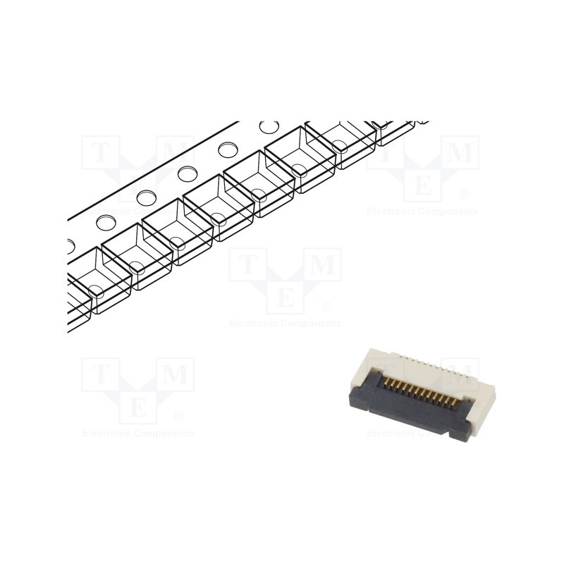 20 pcs : FFC2B35-12-G - Connector: FFC/FPC, horizontal, PIN: 12, ZIF, SMT, 50V, 0.4A, Mat: LCP