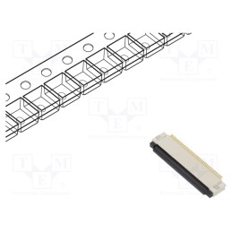 20 pcs : FFC2B35-40-G - Connector: FFC/FPC, horizontal, PIN: 40, ZIF, SMT, 50V, 0.4A, Mat: LCP