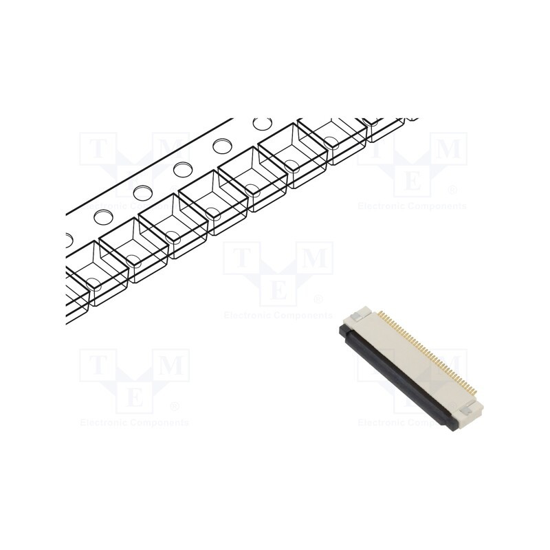 20 pcs : FFC2B35-40-G - Connector: FFC/FPC, horizontal, PIN: 40, ZIF, SMT, 50V, 0.4A, Mat: LCP