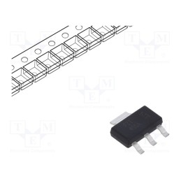 10 pcs : FZT491ATA - Transistor: NPN, bipolar, 40V, 1A, 3W, SOT223