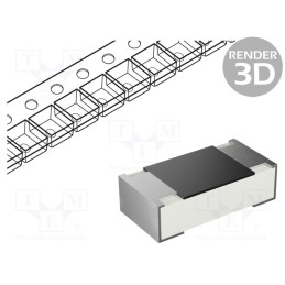 500 pcs : 0603SAF360KT5E - Resistor: thick film, SMD, 0603, 3.6Ω, 0.1W, ±1%, -55÷155°C