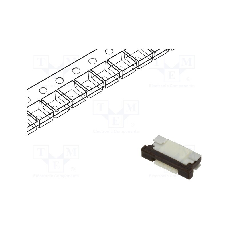 20 pcs : FFC3B07-04-T - Connector: FFC/FPC, horizontal, PIN: 4, ZIF, SMT, 50V, 0.4A, tinned