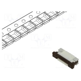 20 pcs : FFC3B07-05-T - Connector: FFC/FPC, horizontal, PIN: 5, ZIF, SMT, 50V, 0.4A, tinned