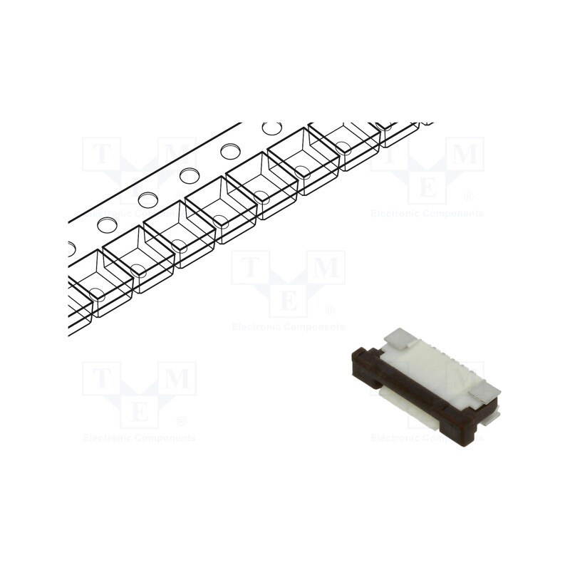 20 pcs : FFC3B07-05-T - Connector: FFC/FPC, horizontal, PIN: 5, ZIF, SMT, 50V, 0.4A, tinned