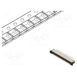20 pcs : FFC3B11-20-T - Connector: FFC/FPC, horizontal, PIN: 20, ZIF, SMT, 50V, 0.4A, tinned