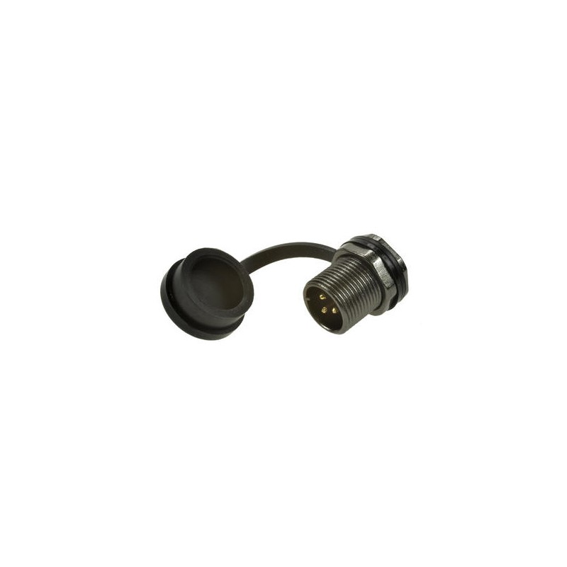 1 pcs - RS PRO Circular Connector, 3 Contacts, Rear Mount, Plug, Male, IP67
