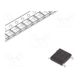 50 pcs : ABS15G - Bridge rectifier: single-phase, Urmax: 400V, If: 1.6A, Ifsm: 50A