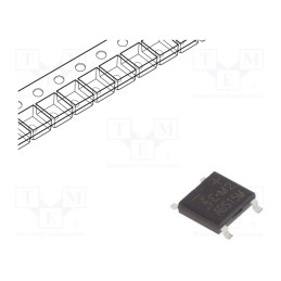 50 pcs : ABS15M - Bridge rectifier: single-phase, Urmax: 1kV, If: 1.6A, Ifsm: 50A, ABS