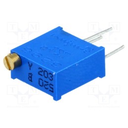 20 pcs : T910Y-20K - Potentiometer: mounting, multiturn, 20kΩ, 500mW, THT, ±10%, linear