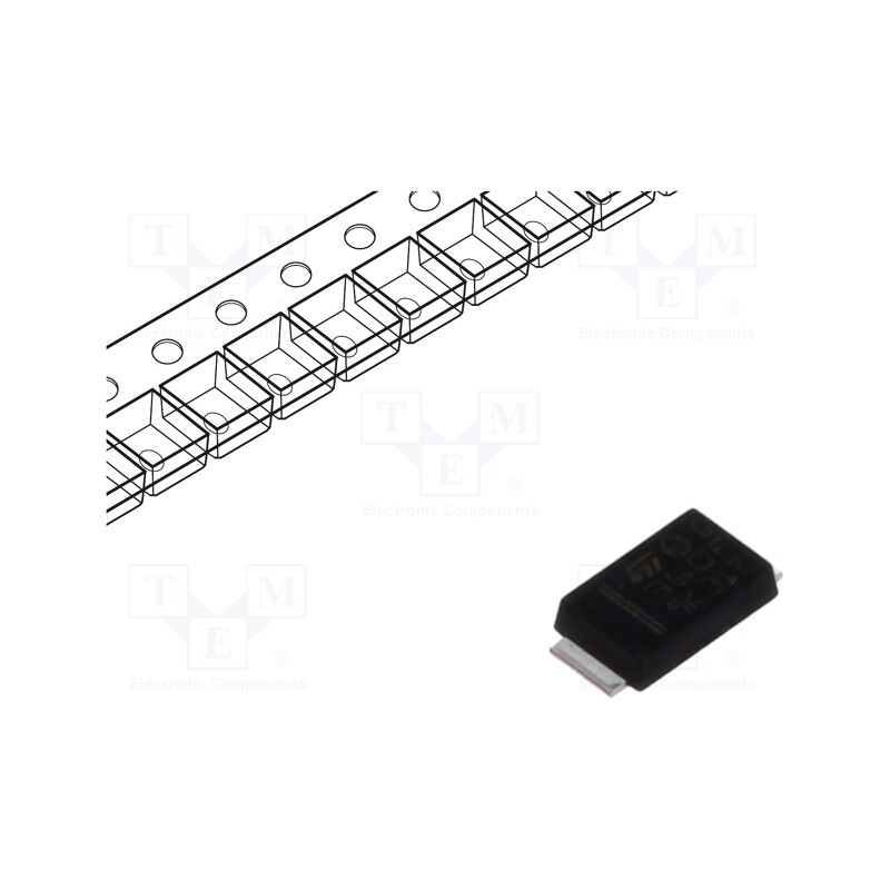 20 pcs : STPS360AF - Diode: Schottky rectifying, SMD, 60V, 3A, SOD128,