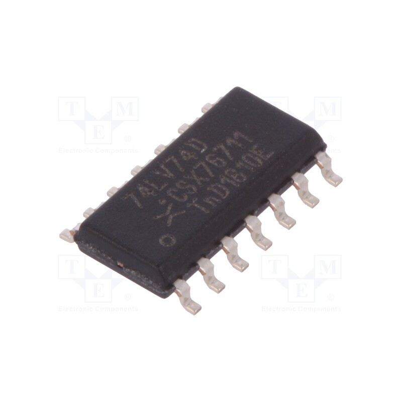 20 pcs : 74LV74D,112 - IC: digital, D flip-flop, Ch: 2, TTL, SMD, SO14, , LV