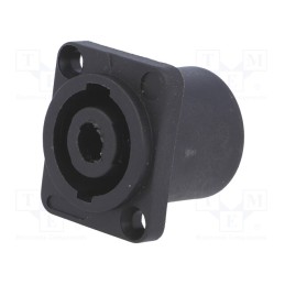 10 pcs : FM1270 - Socket, loudspeaker, male, with flange, PIN: 4, for panel mounting