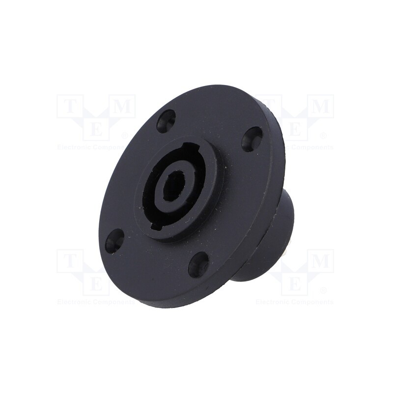 10 pcs : FM1280 - Socket, loudspeaker, male, round,with flange, PIN: 4, CLIFFCON S