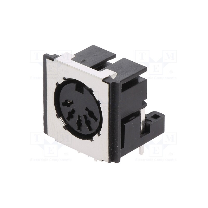10 pcs : FM6725 - Socket, DIN, female, shielded, PIN: 5, Layout: 180°, angled 90°, THT